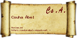 Csuha Ábel névjegykártya